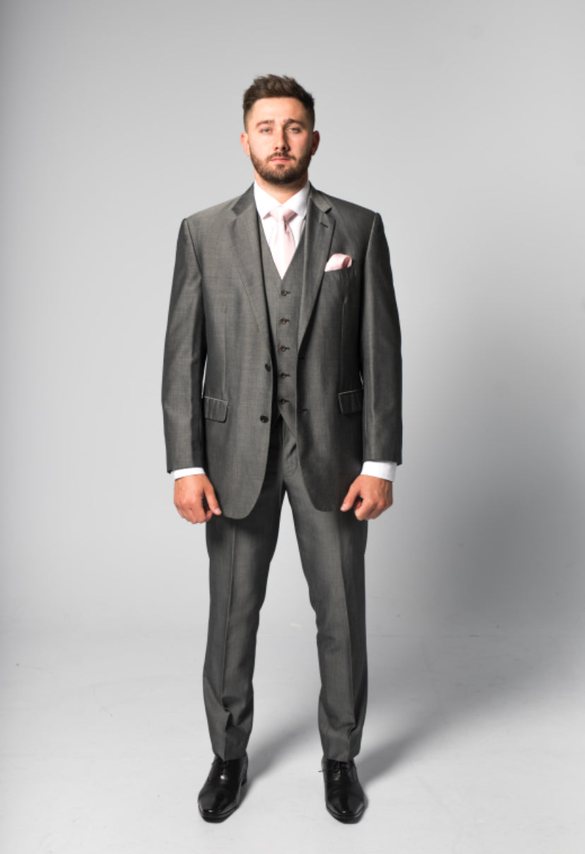 Silver coat suit sale