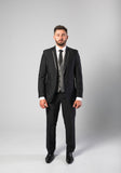 Black with Grey Trim Suit